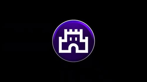 3D Rotating Castle Icon Logo Reveal