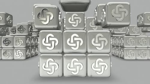 Luxury Background with Silver Cubes, Figures, 3D Render, Exclusive, Reflection