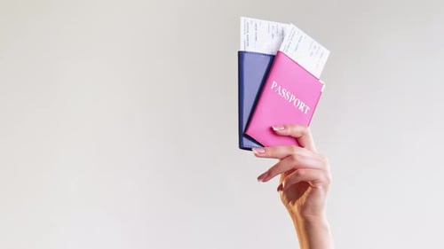 International Passport Boarding Pass Hand Tickets