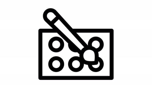 watercolors line icon animation