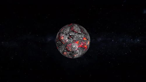 Animation von Lavaplaneten. 2157