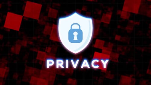 Privacy Text Digital Glitch Background