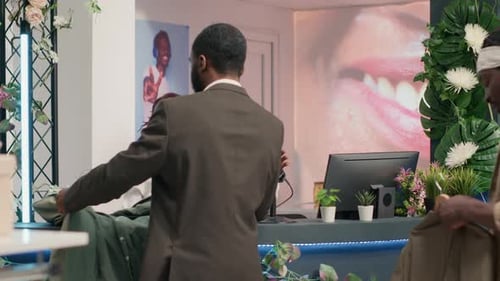 Woman Scanning Clients Products