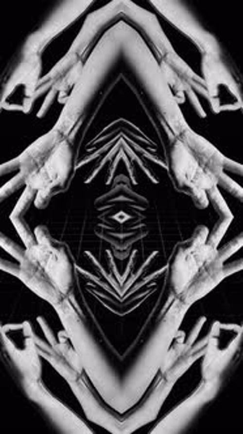 Kaleidoscope Hands Abstract Art Motion Background