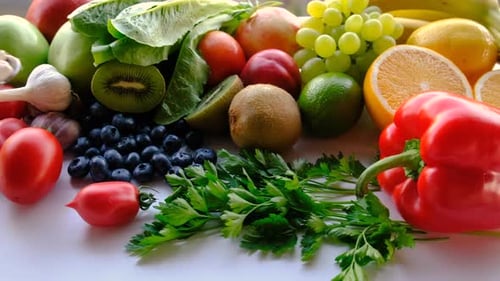 Products Containing Vitamin C Selective Focus