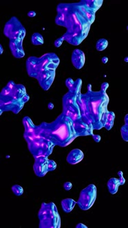 Abstract Fluid Neon Shapes Looping Background Animation