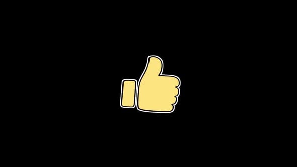 Like Hand Sticker Animation Loop Transparent, Elements Motion Graphics ...