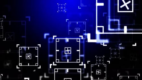 Tecnologia: laço de fundo azul