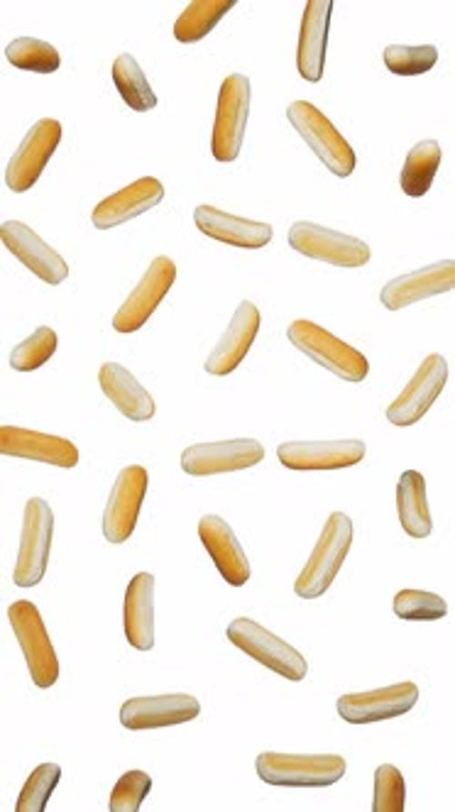 Falling Hot Dog Buns Seamless Loop Background