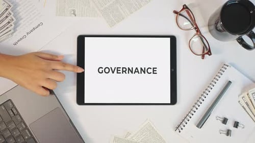 GOVERNANCE DISPLAYING ON A TABLET SCREEN