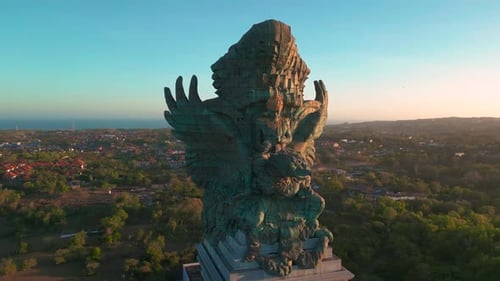 Amazing Sunset of Garuda Wisnu Kencana GWK Culture Park in South Kuta Bali Indonesia