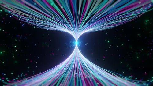 Abstract Neural Network Data Flow Artificial Intelligence Concept