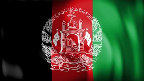 Animated Afghanistan National Flag Seamlessly Waving