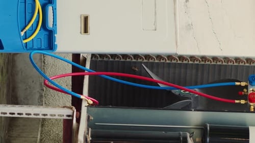 Vertical Video Damaged Condenser with Cover Removed