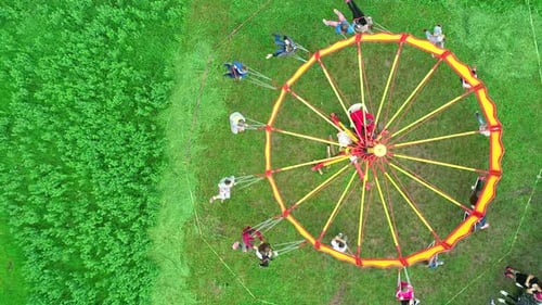 Carnival Merry Go Round Aerial Top View