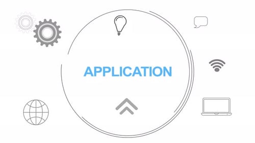 Minimalist Technology Application Reveal with Line Icons