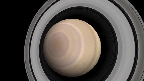 Rotation of the Planet Saturn HD.Realistic imaging of Saturn planet ...