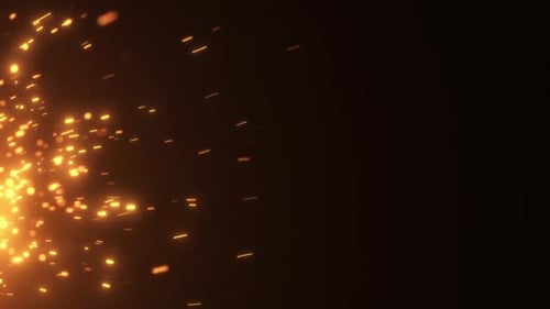 Abstract Fiery Glow Particle Animation Overlay