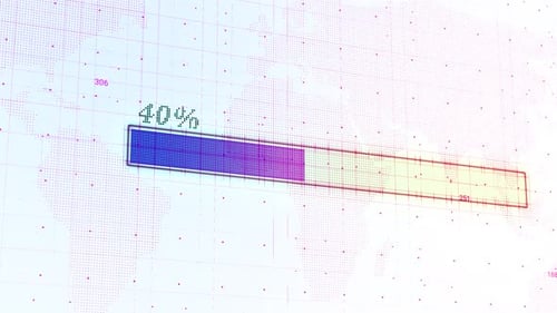 Blaue rosa Ladebalken-Animation weißer Hintergrund