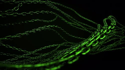 Abstract background with tangled chains