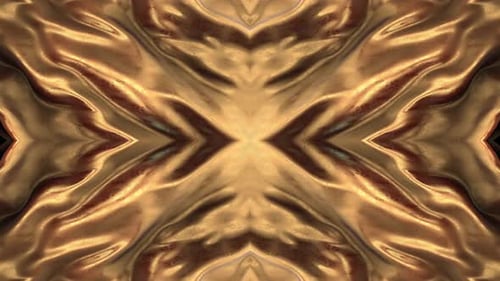Abstract Golden Fluid Flowing Motion Background Loop
