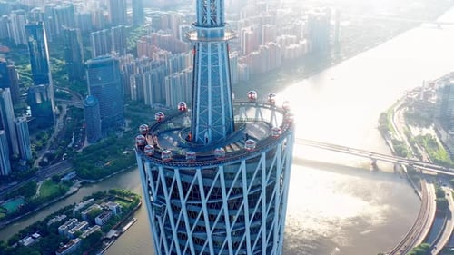 photography records the urban landscape of Guangzhou, China