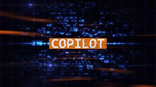 Futuristic Digital Data Grid Background with Text Reveal