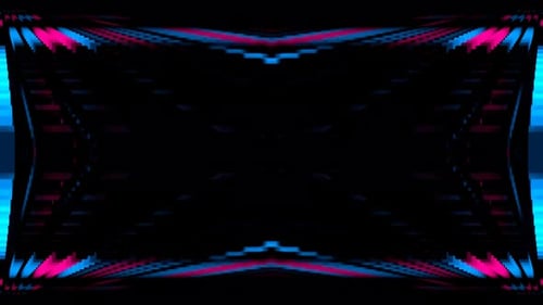 Pink And Blue Kaleidoscopic 3 D Cubes Pattern Background Vj Loop In 4K