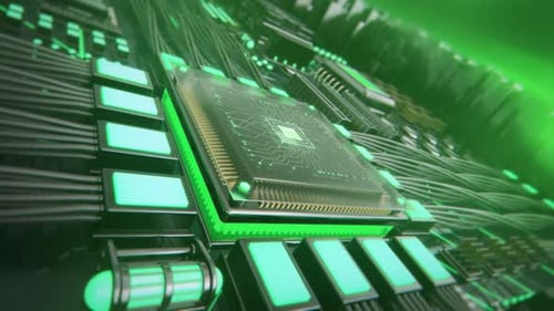 Technology CPU Futuristic Background 1