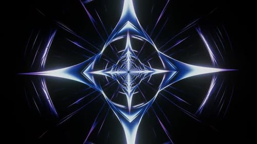 Abstract Glowing Star Tunnel Seamless Loop Animation
