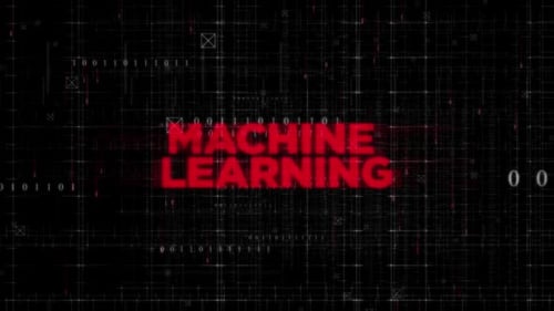 Machine Learning Glitch Digital Text Animation