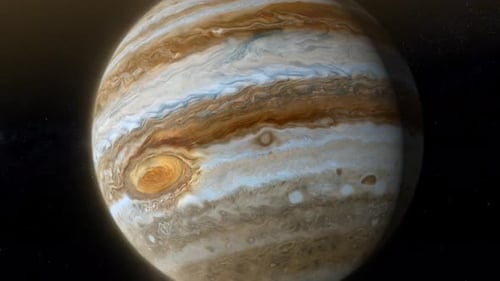 Animation von Weltraumplaneten und Galaxien 4K