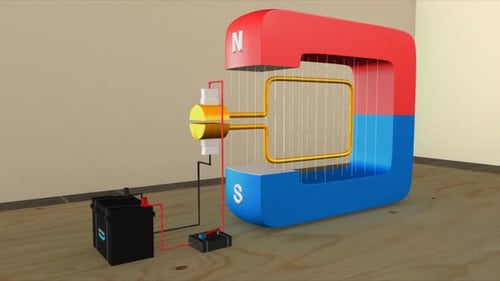 DC Electric Motor Working Principle Animation