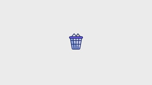 Animated Trash Can Icon Removing Content