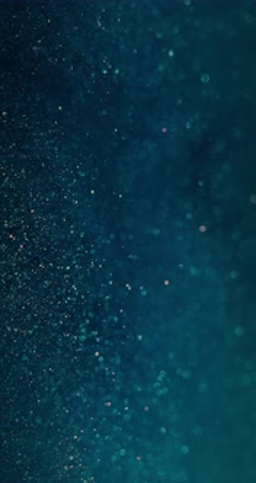 Macro Shot of Teal Colored Glitter