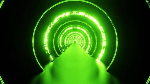 Green Acid Ring Tunnel Vj Loop Background HD