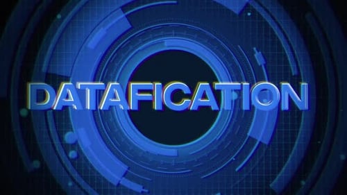 Futuristic Datafication Text Reveal With Glitch Effect