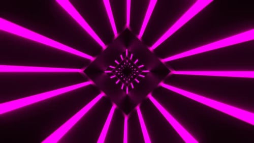 Umgekehrter Tunnel-Hintergrund in Neonfarben, VJ Loop In 4K