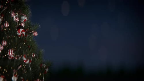 Christmas Tree Lights and Ornaments Holiday Background Animation