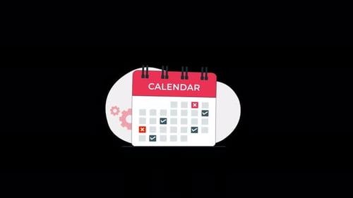 Schedule Concept Animation Video - Transparent