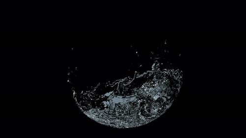 Realistic Water Sphere Splash Animation