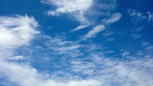 Des cumulus et des cirrus gonflés tourbillonnent haut dans le ciel