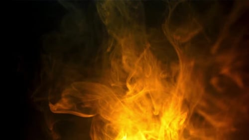 Smoke in Orange Light Filmed on a Highspeed Camera at 1000 Fps