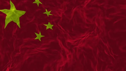 Waving Flag of China Animation