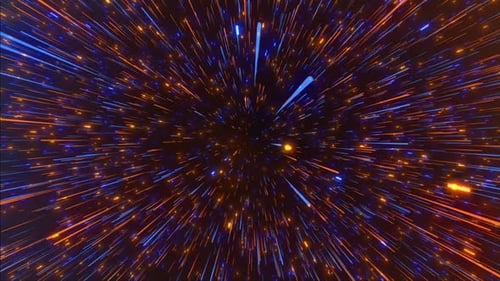 Futuristic Space Warp Speed Hyperspace Tunnel Background Loop