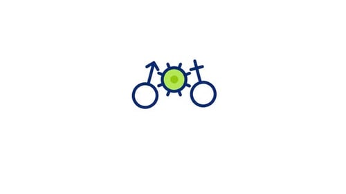 Sketch Style Animated Gender Symbols and Linking Wedding Rings