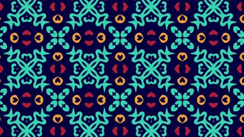 Animated Decorative Geometric Kaleidoscope Pattern Loop