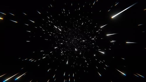 White Futuristic Hyperjump Interstellar Flight Background Vj Loop In 4K