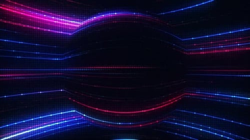 Futuristic Glowing Data Lines Abstract Background Animation