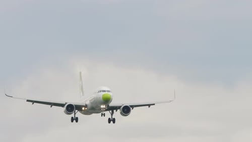 Jet-Flugzeug landen